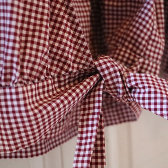 NWOT Madewell Wrap Top in Gingham Check - Picture 4 of 8